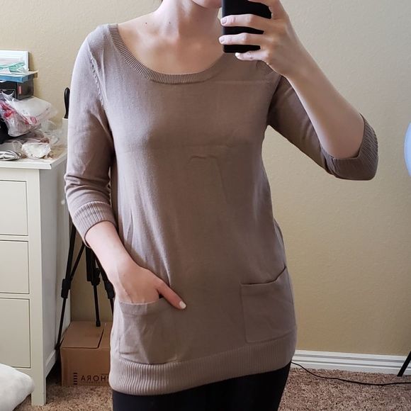 Cream Tunic Top Size S - Picture 1 of 4